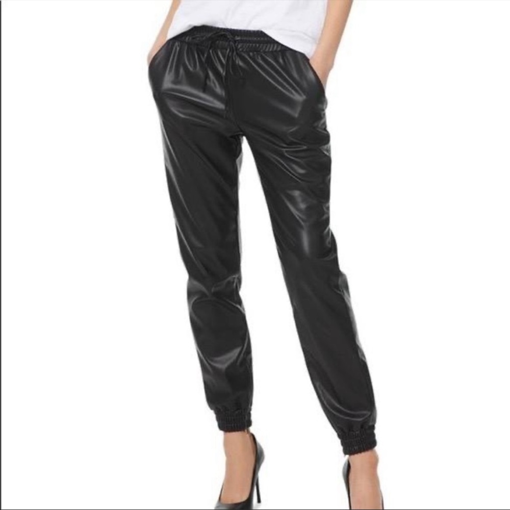 Michael kors Faux Leather Zip Jogger size medium NEW WITH TAGS